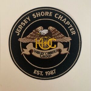 Harley Davidson Harley Owners Group Jersey Shore Chapter Patch New